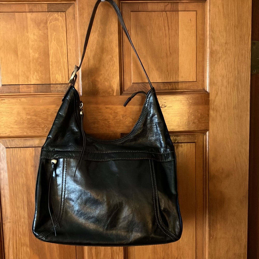 Black Leather Hobo Bag